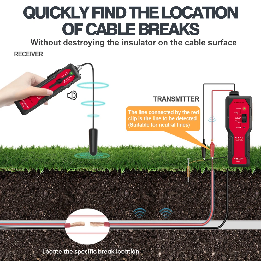 NOYAFA NF-817 Детектор кабельн – обзор и цена Underground Cable Detector