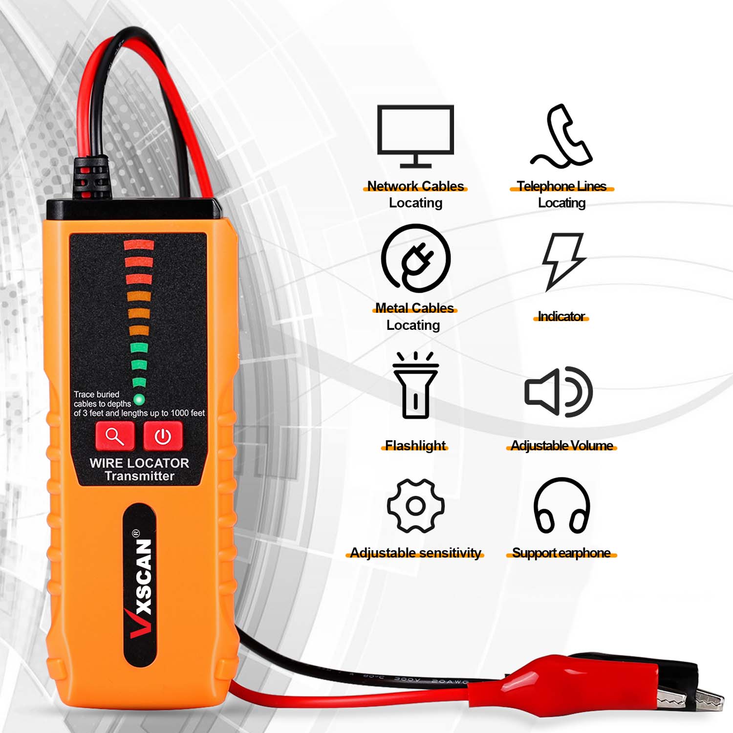 VXSCAN F04 подземный проводной – обзор и цена Underground Cable Detector