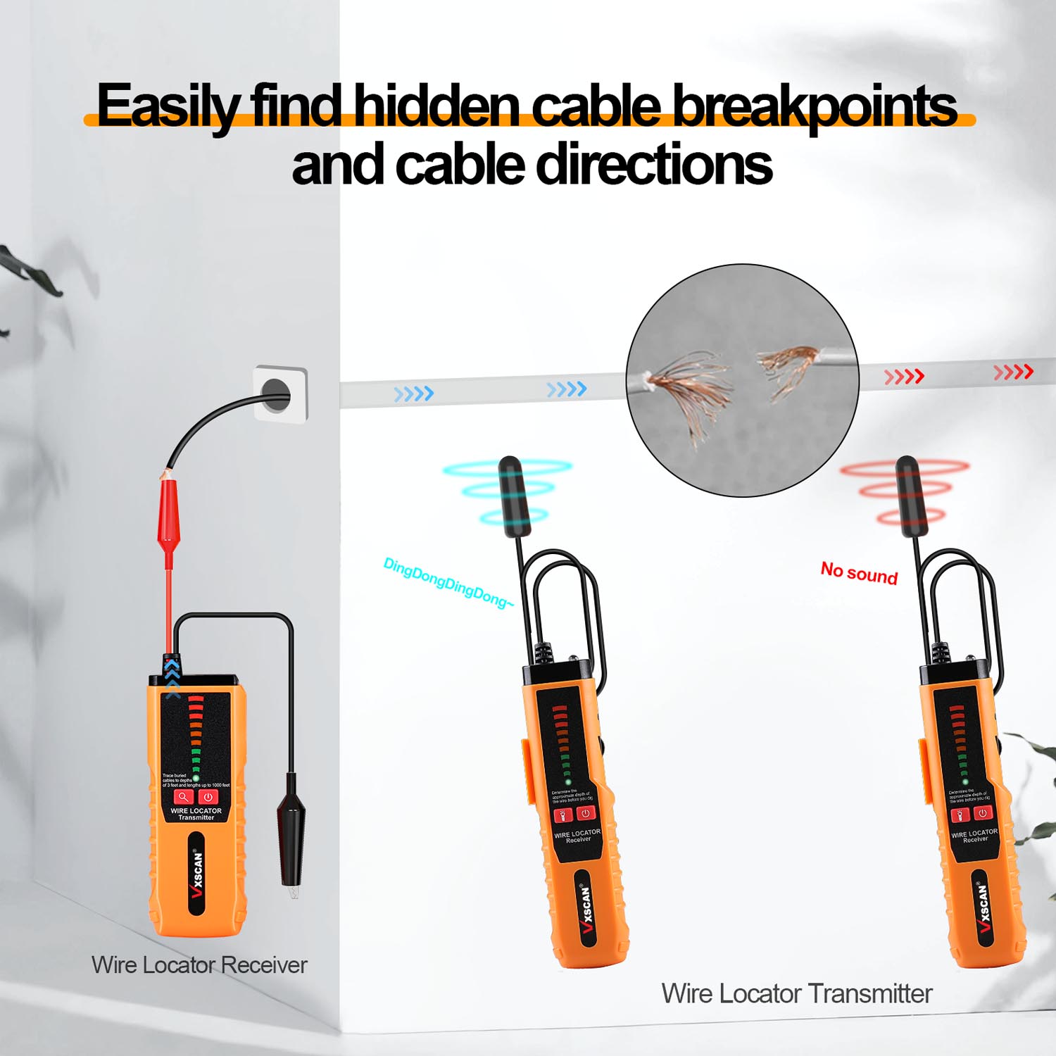 VXSCAN F04 подземный проводной – обзор и цена Underground Cable Detector