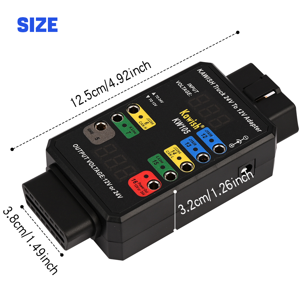 Новый! KW105 адаптер для тяжел – обзор и цена Heavy Equipment Diagnostic Tool